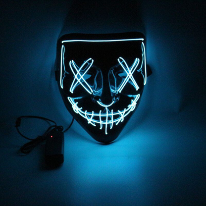 Halloween Glowing Mask LED Mask Ghost Face Clown Props Party