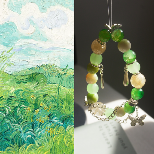 Van Gogh Wheat Field Inspired Bracelet Kit- Easy DIY, Unique Gift, & Stunning Accessory