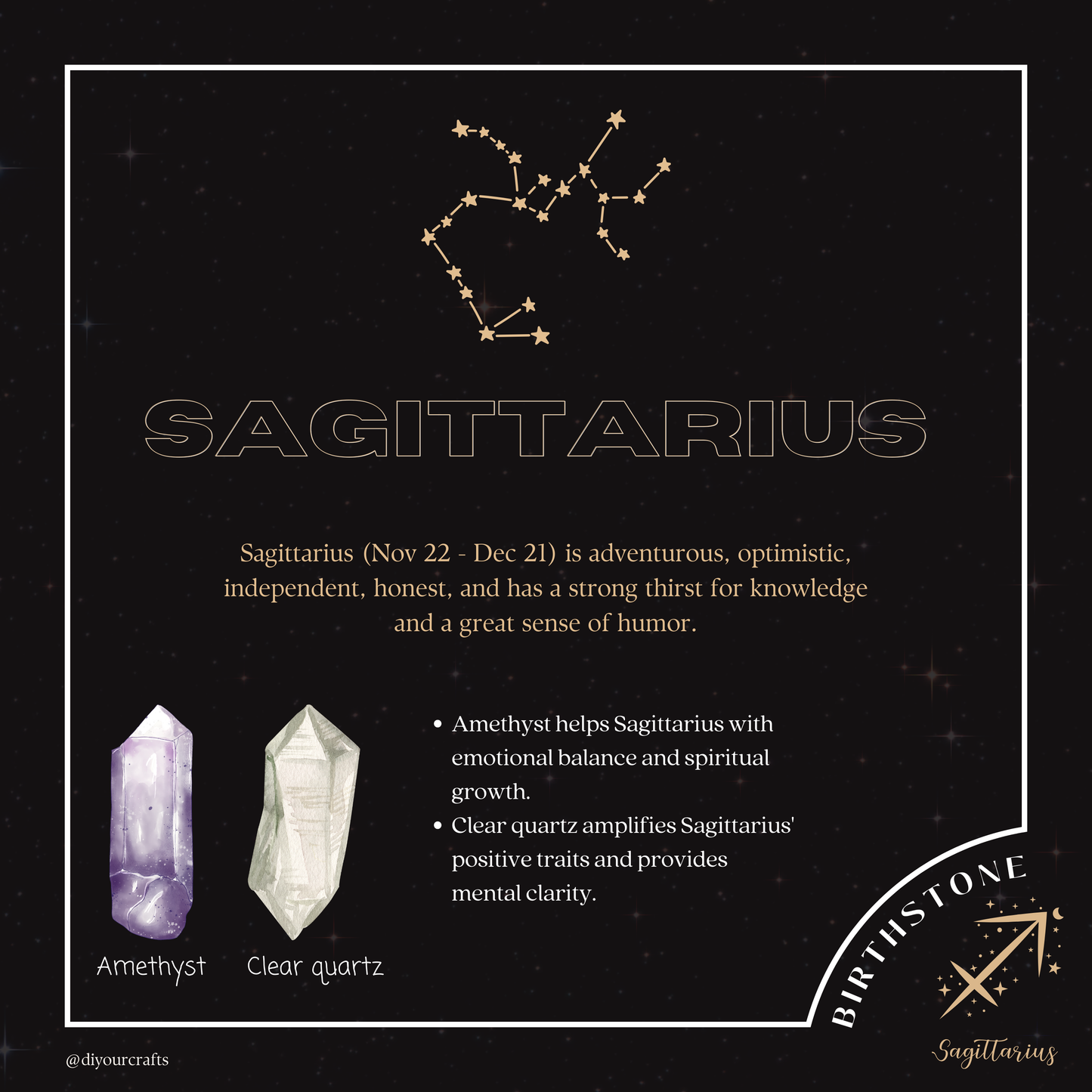 ♐Best Crystals for Sagittarius – DIY Zodiac Stone Bracelet Kit