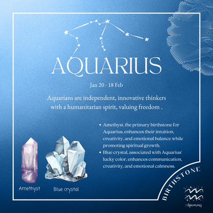 ♒️Aquarius Birthstone DIY Bracelet Kit: Zodiac Signs Inspired Crystal Energy Jewelry