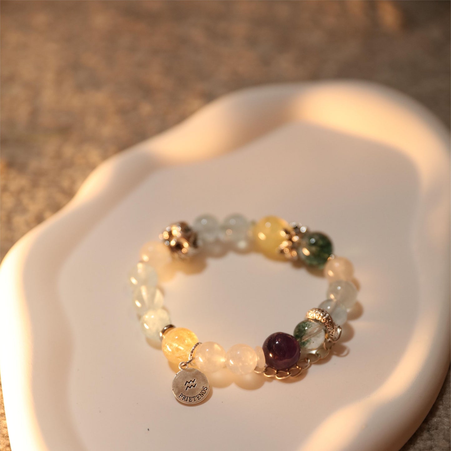 ♒️Aquarius Birthstone DIY Bracelet Kit: Zodiac Signs Inspired Crystal Energy Jewelry