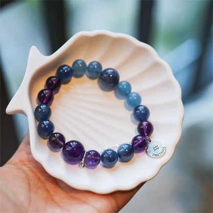 ♒️Aquarius Birthstone DIY Bracelet Kit: Zodiac Signs Inspired Crystal Energy Jewelry