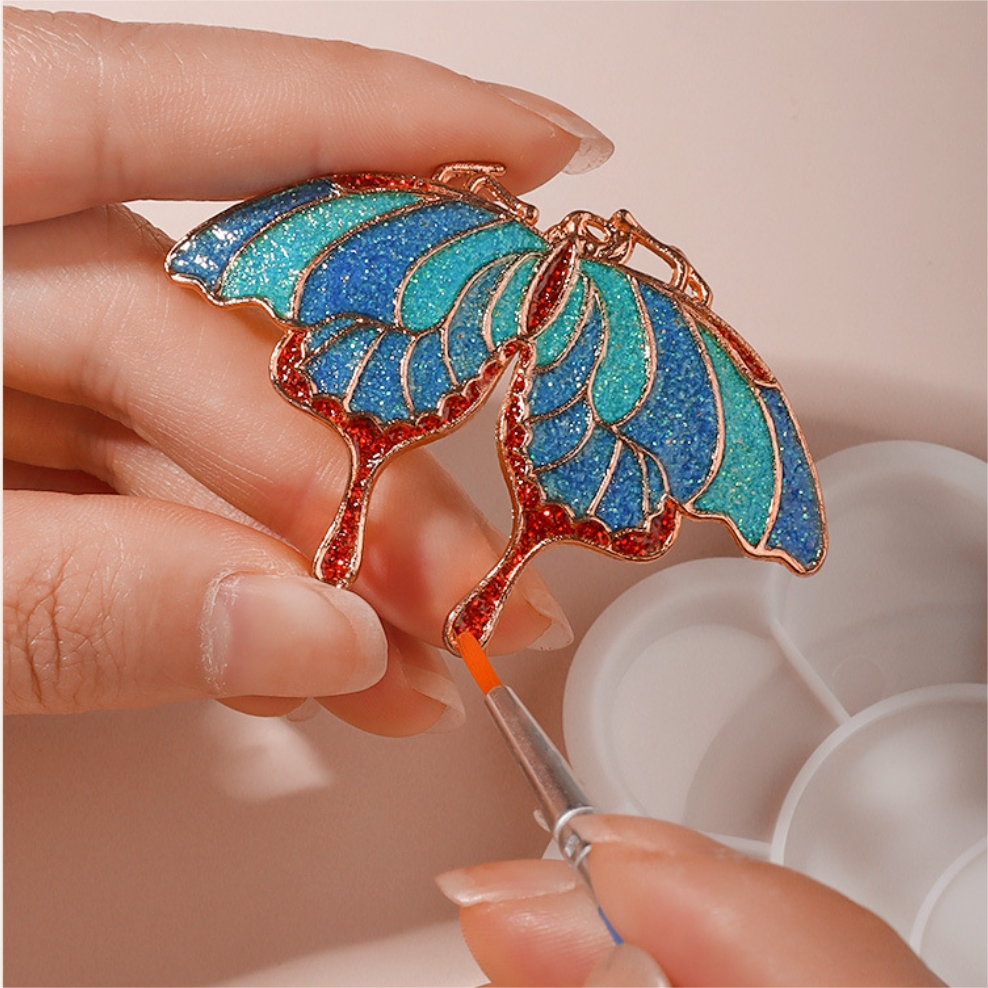 DIY Cloisonné-Style Enamel Craft Kit - Chinese Traditional Handicraft Jewelry Set