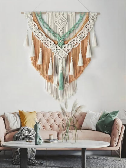 Bohemian Handwoven Tassel Wall Hanging DIY Kit – Bedside, Sofa, and Wall Decor