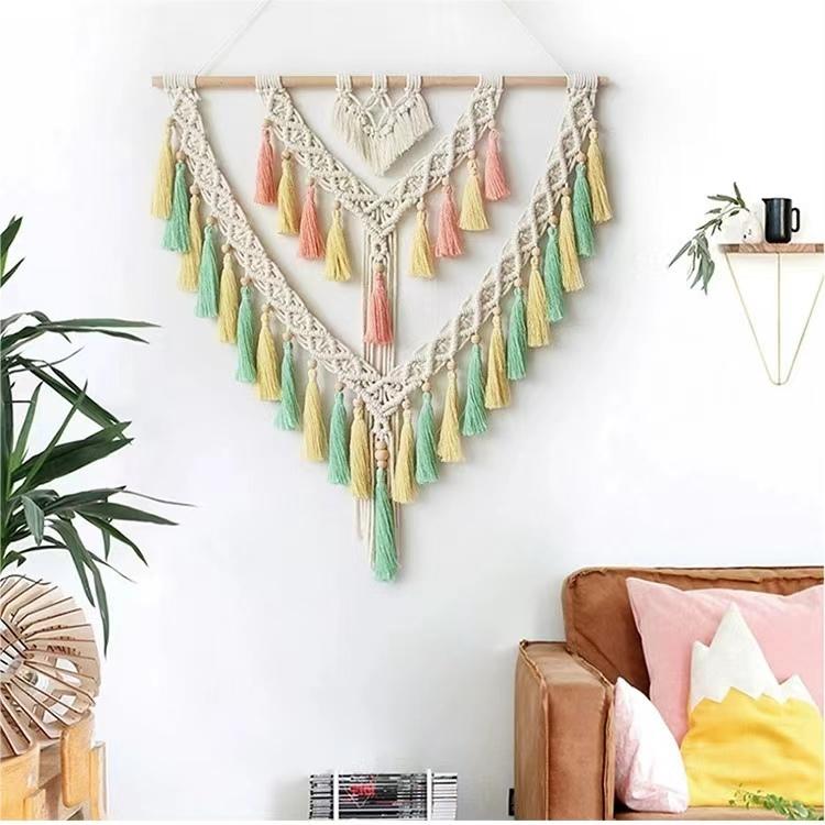 Bohemian Handwoven Tassel Wall Hanging DIY Kit – Bedside, Sofa, and Wall Decor