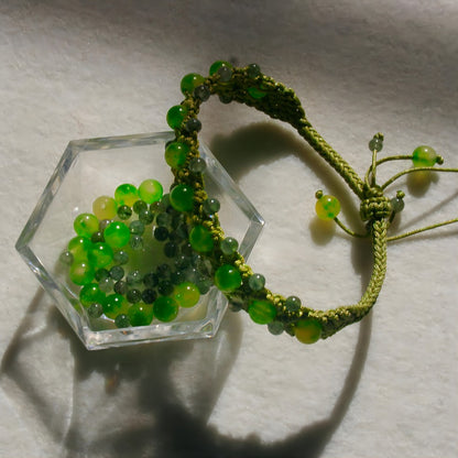 Summer Green Grape Inspired Braided Bracelet Kit