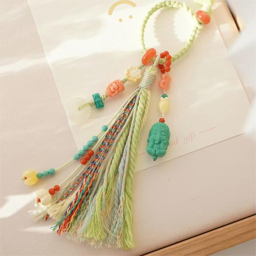 Hand-Twisted Mini Cotton Cord Set - Tibetan Style Gradient Threads for DIY Crafting