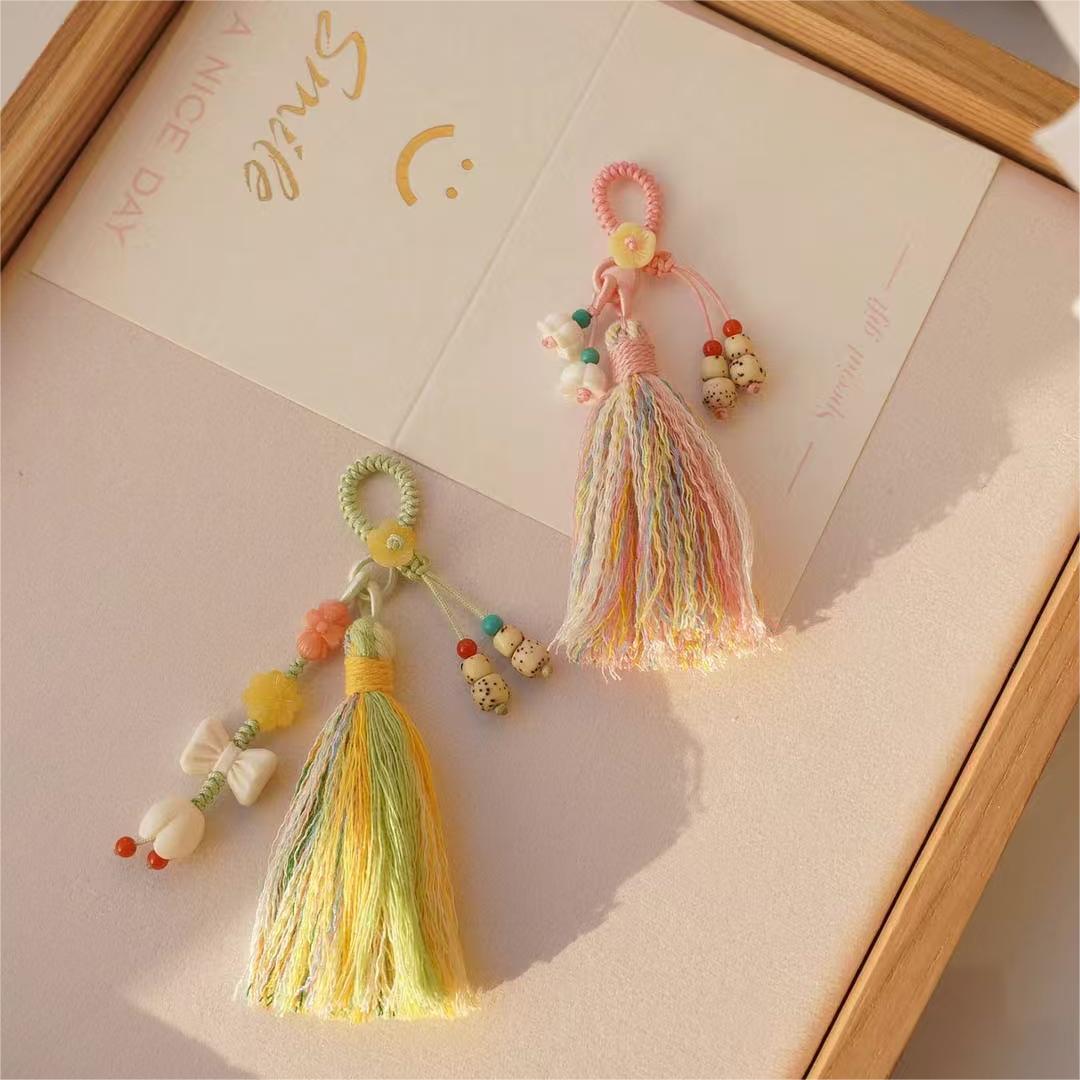 Hand-Twisted Mini Cotton Cord Set - Tibetan Style Gradient Threads for DIY Crafting