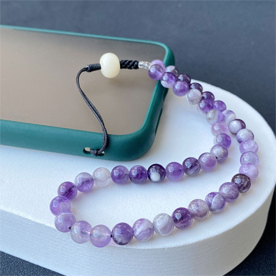 DIY Amethyst Phone Charm Chain Kit - Handheld or Wrist Style