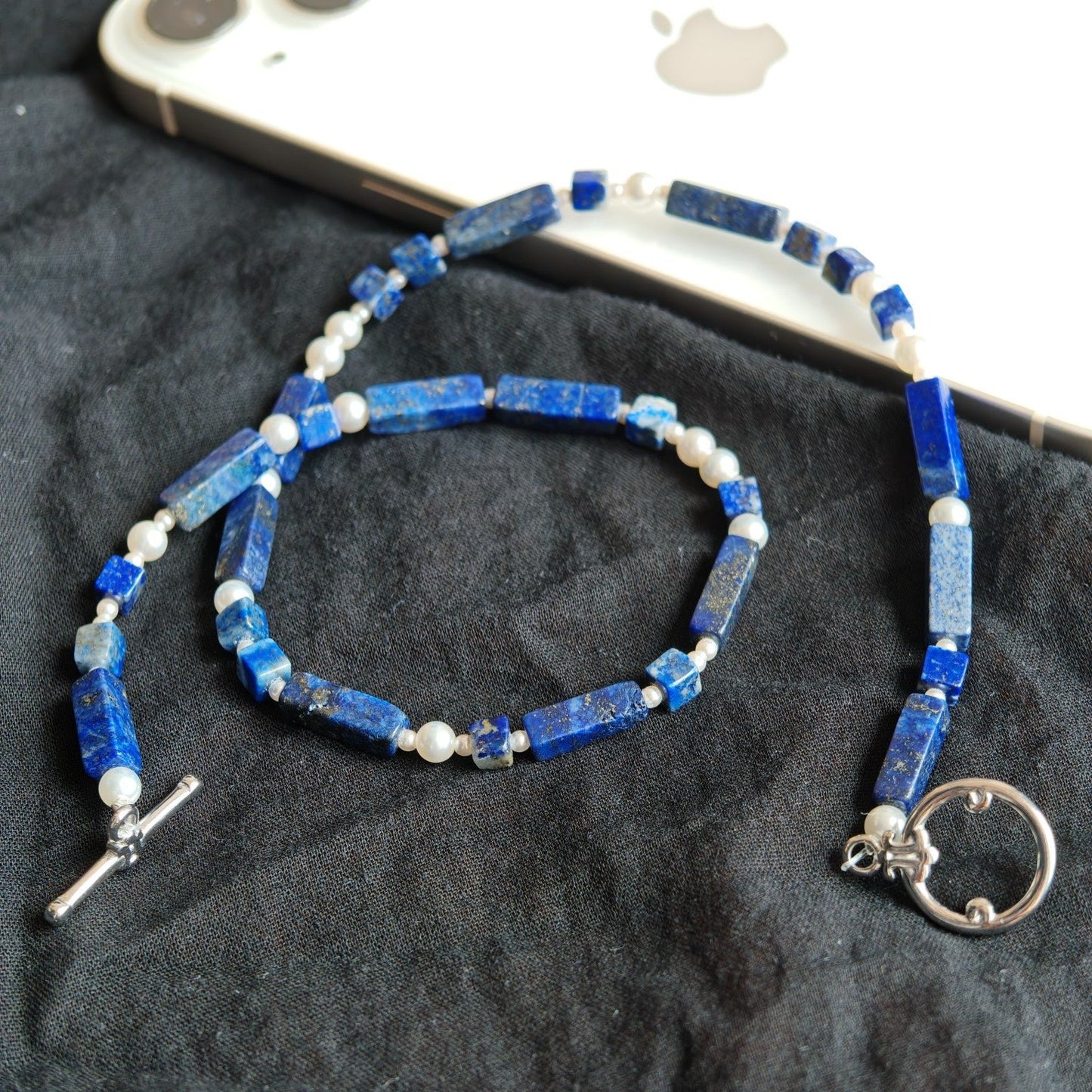 Midnight Splendor Necklace DIY Kit – Create Your Own Lapis Lazuli & Pearl Necklace