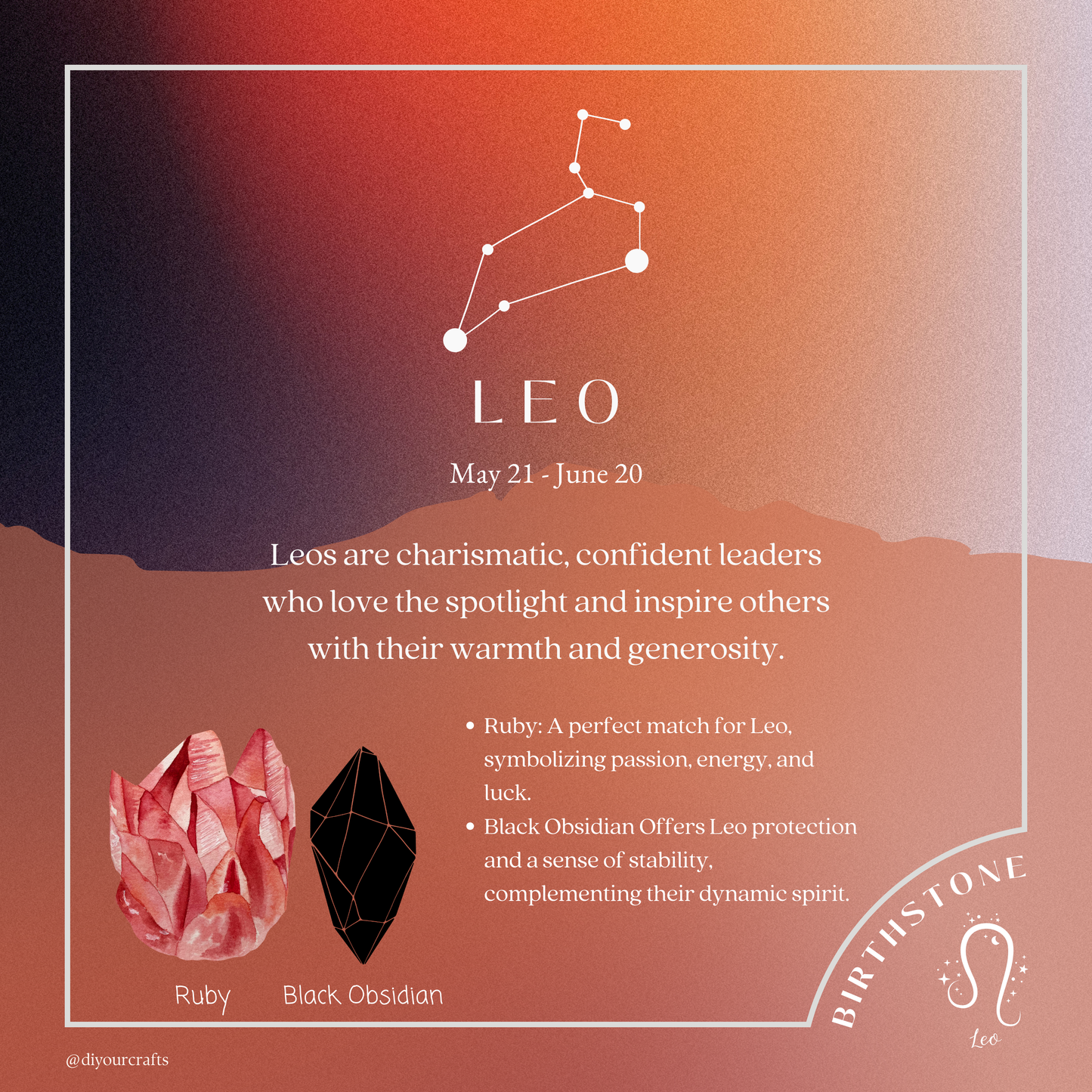 ♌️Leo Zodiac Gemstone Kit - A Radiant Blend for the Lionhearted