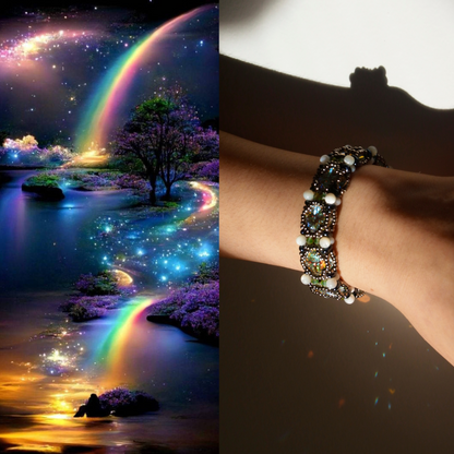 Celestial Radiance: Galaxy-Inspired Bracelet/Watch Chain Materials Kit