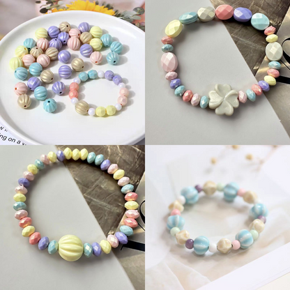 Summer Dopamine Macaron Beads DIY Jewelry Kit - 300+ Beads & Charms