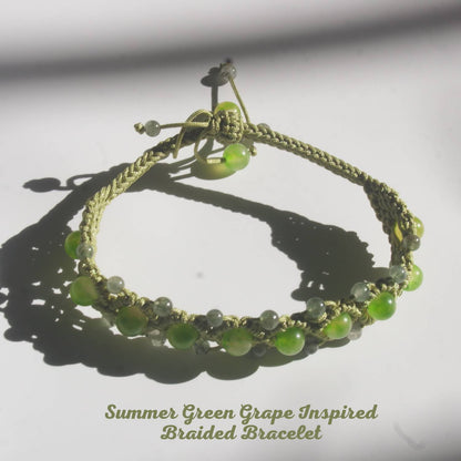 Summer Green Grape Inspired Braided Bracelet Kit