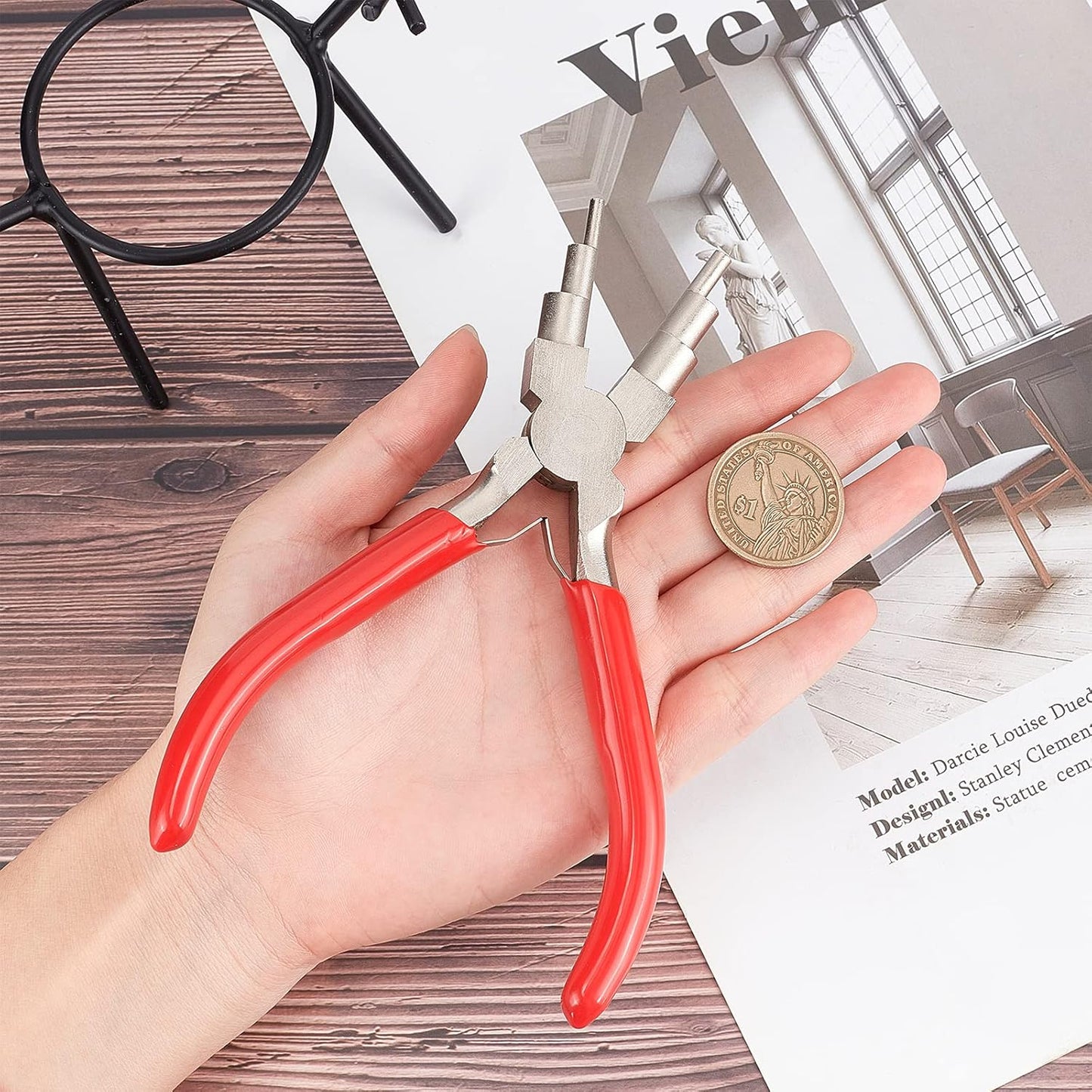 Multi-Functional 6-in-1 Round Nose Pliers for Jewelry Crafting