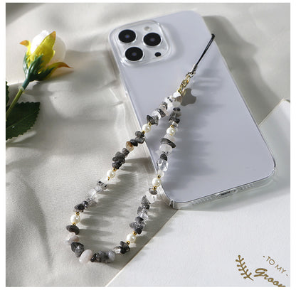 DIY Phone Charms Kit: Customizable Natural Gemstone Phone Chain Straps