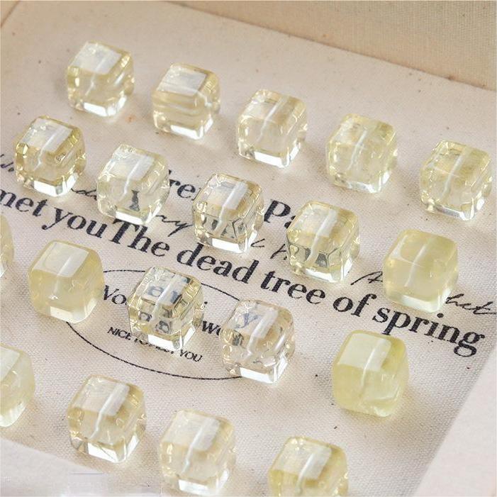 Natural Purple & White Crystal Sugar Cube Beads - Dopamine Jewelry DIY Kit