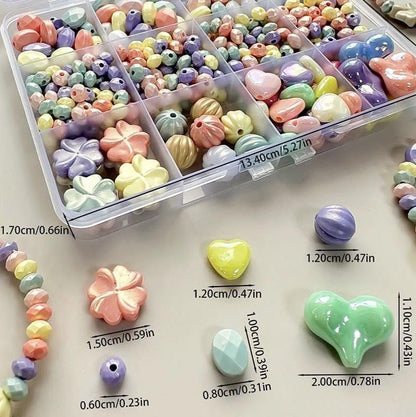 Summer Dopamine Macaron Beads DIY Jewelry Kit - 300+ Beads & Charms