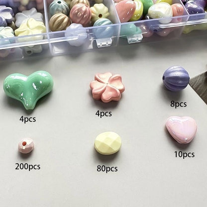 Summer Dopamine Macaron Beads DIY Jewelry Kit - 300+ Beads & Charms