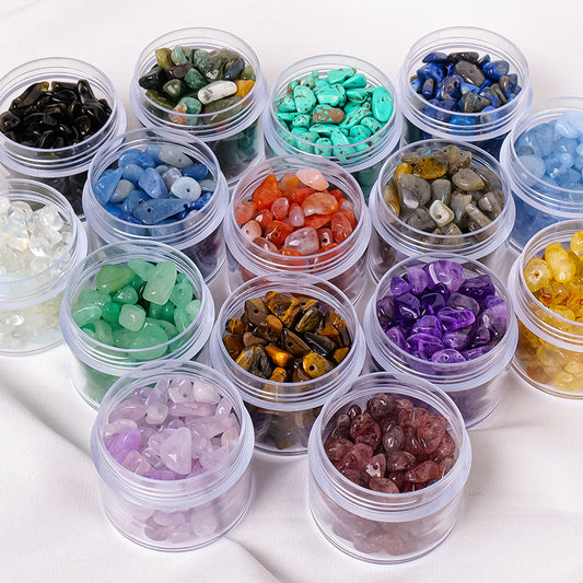 Natural Crystal Chips with Drilled Holes for DIY Necklaces, Bracelets, and Dreamcatchers