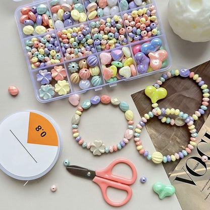 Summer Dopamine Macaron Beads DIY Jewelry Kit - 300+ Beads & Charms