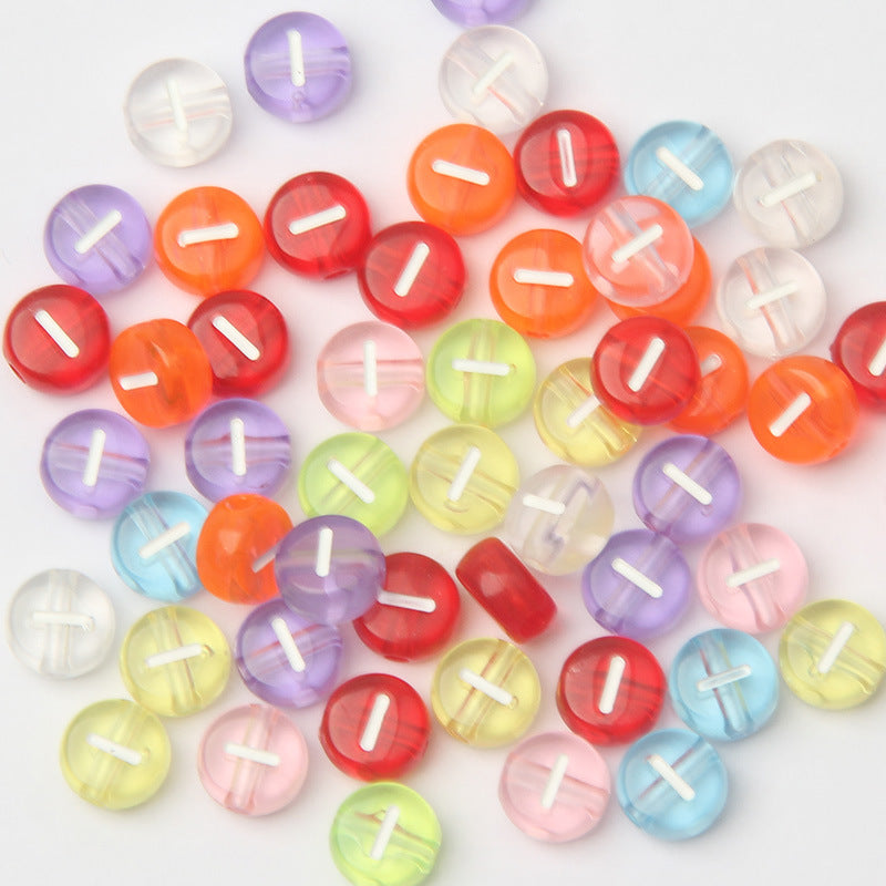 Transparent Colorful Acrylic Alphabet Beads -Single Letter- DIY Jewelry Making Supplies