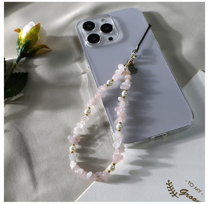 DIY Phone Charms Kit: Customizable Natural Gemstone Phone Chain Straps