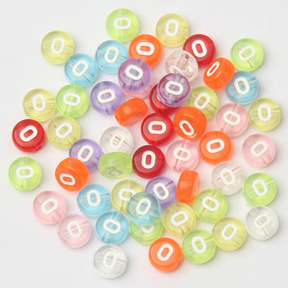 Transparent Colorful Acrylic Alphabet Beads -Single Letter- DIY Jewelry Making Supplies