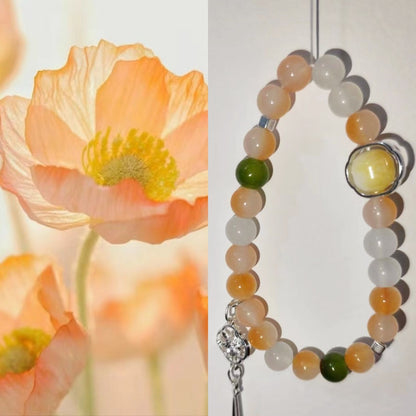 🌺 Orange Poppy Inspired Bracelet Kit – Easy DIY Craft for Beginners 🌺